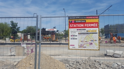 chantier coeur de ville barriere